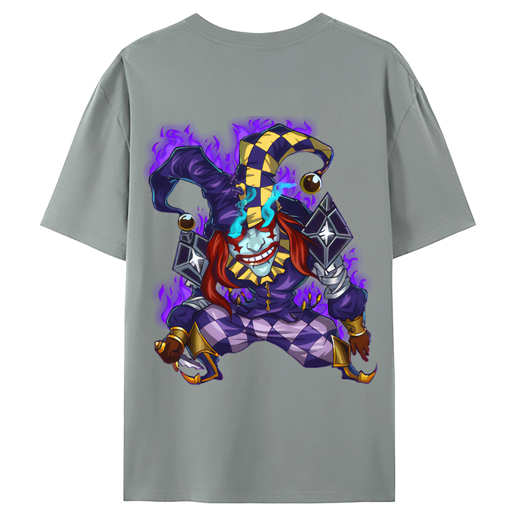 （画像用） リーグ・オブ・レジェンド League of Legends LOL 綿100％ メンズ半袖Tシャツ（バックプリント） 通気性